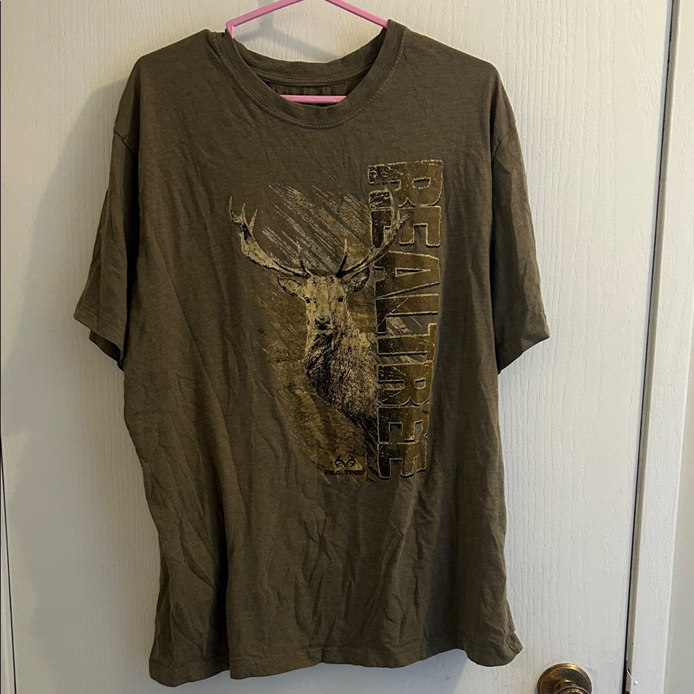 Realtree Deer Graphic Tee - Dark Olive